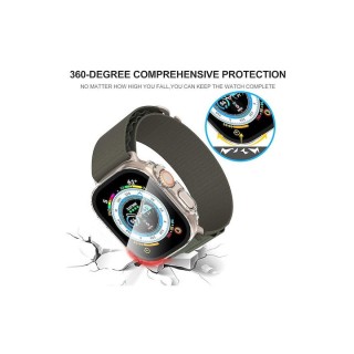 Techsuit - Defense360 Pro + Screen Protector - Apple Watch Ultra / Ultra 2 / Ultra 3 - Clear