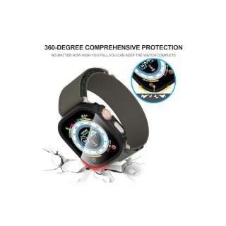 Techsuit - Defense360 Pro + Screen Protector - Apple Watch Ultra / Ultra 2 / Ultra 3 - Black