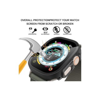 Techsuit - Defense360 Pro + Screen Protector - Apple Watch Ultra / Ultra 2 / Ultra 3 - Black