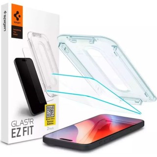 Spigen - (2 pack) Glas.tR EZ-FIT (AGL07928) - iPhone 16 Pro / iPhone 17 / iPhone 17 Pro - Clear