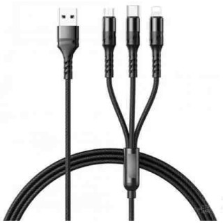PZX USB to Lightning / Type-C / micro USB Cable 2.4A 1.2m