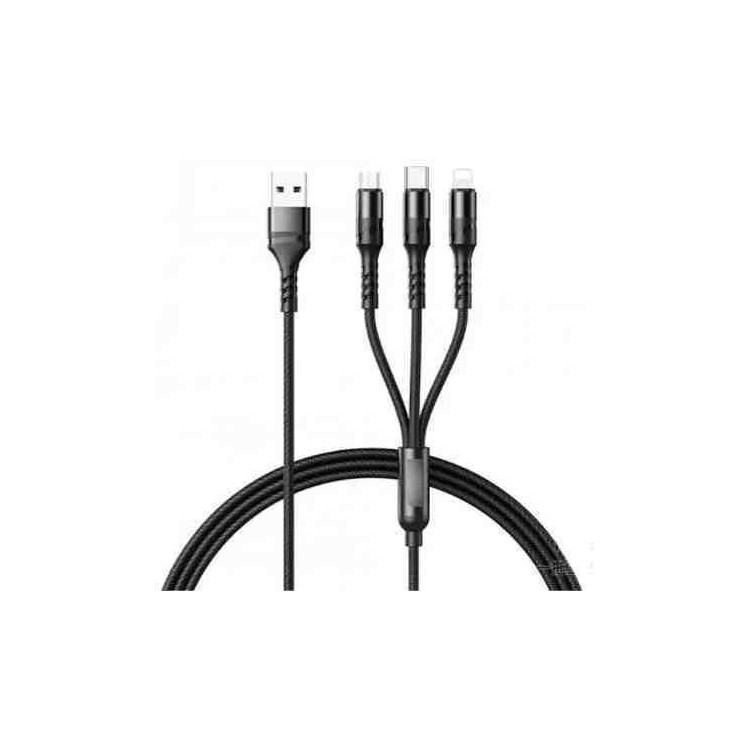 PZX USB to Lightning / Type-C / micro USB Cable 2.4A 1.2m