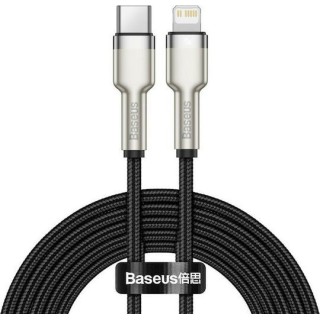 Baseus - Data Cable Cafule Series Metal (CATLJK-B01) - Type-C to Lightning, 20W, 2m - Black