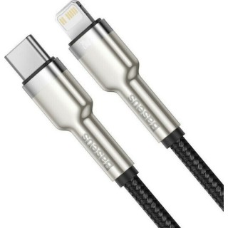 Baseus - Data Cable Cafule Series Metal (CATLJK-B01) - Type-C to Lightning, 20W, 2m - Black