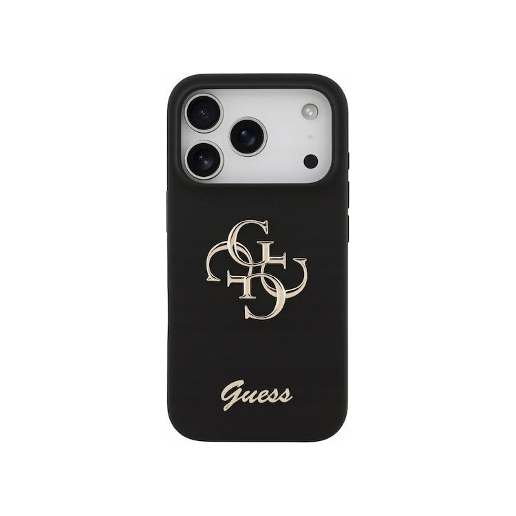Guess - Silicone Big 4G Script  - iPhone 17 Pro - Black