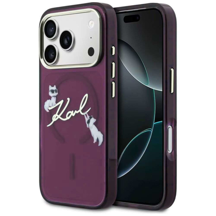 Karl Lagerfeld Choupette Script Logo MagSafe iPhone 18 Pro