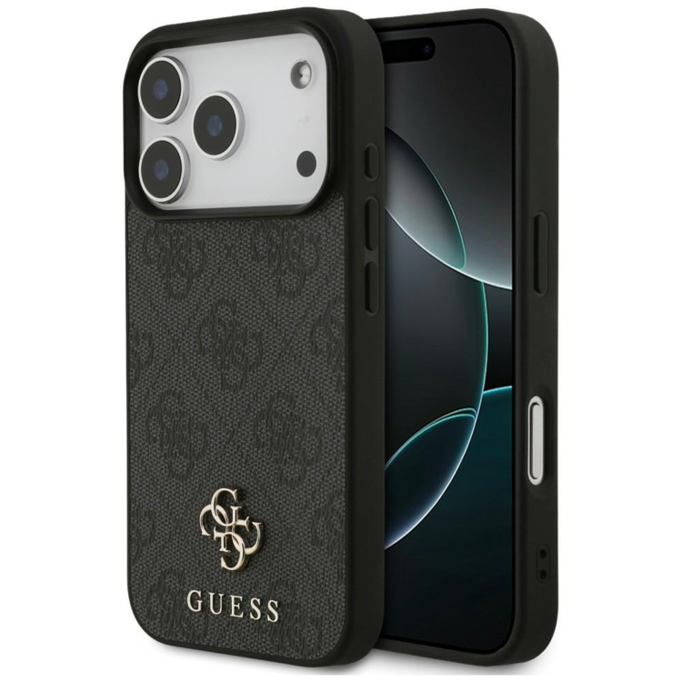 Guess 4G Small Logo MagSafe Θήκη iPhone 18 Pro/17 Pro Μαύρη