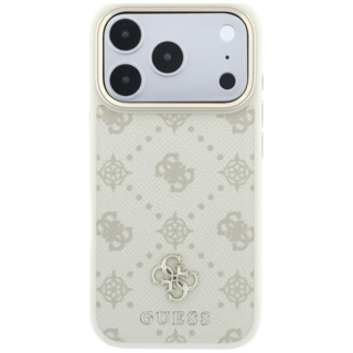 Guess Peony 4G Small Logo MagSafe Θήκη iPhone 18 Pro Beige