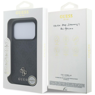 Guess 4G Small Logo MagSafe Θήκη iPhone 18 Pro/17 Pro Μαύρη