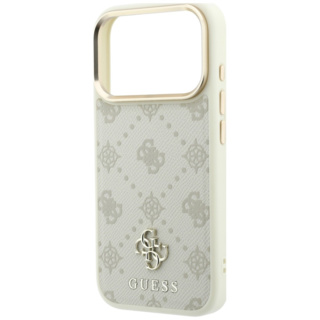 Guess Peony 4G Small Logo MagSafe Θήκη iPhone 18 Pro Beige