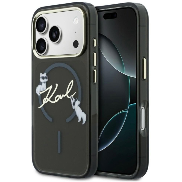 Karl Lagerfeld Script Logo MagSafe Θήκη iPhone 18 Pro Μαύρη