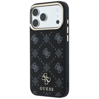 Guess Peony 4G Small Logo MagSafe Θήκη iPhone 18 Pro Μαύρη
