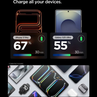 Spigen GaN Φορτιστής Τοίχου USB-C 30W Gunmetal