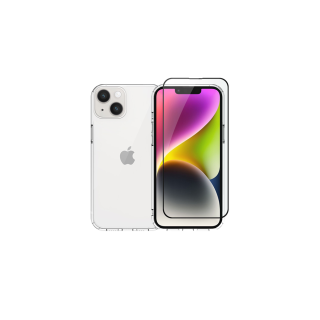 Vivid Set TPU Case + Full Face Tempered Glass Apple iPhone 14 Black